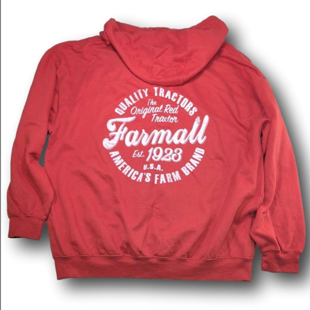 Men's CASE IH Red Farmall Full Zip Hoodie XXL